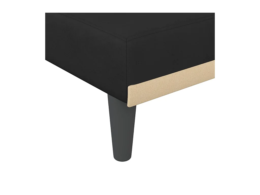 Chaise longue noir velours