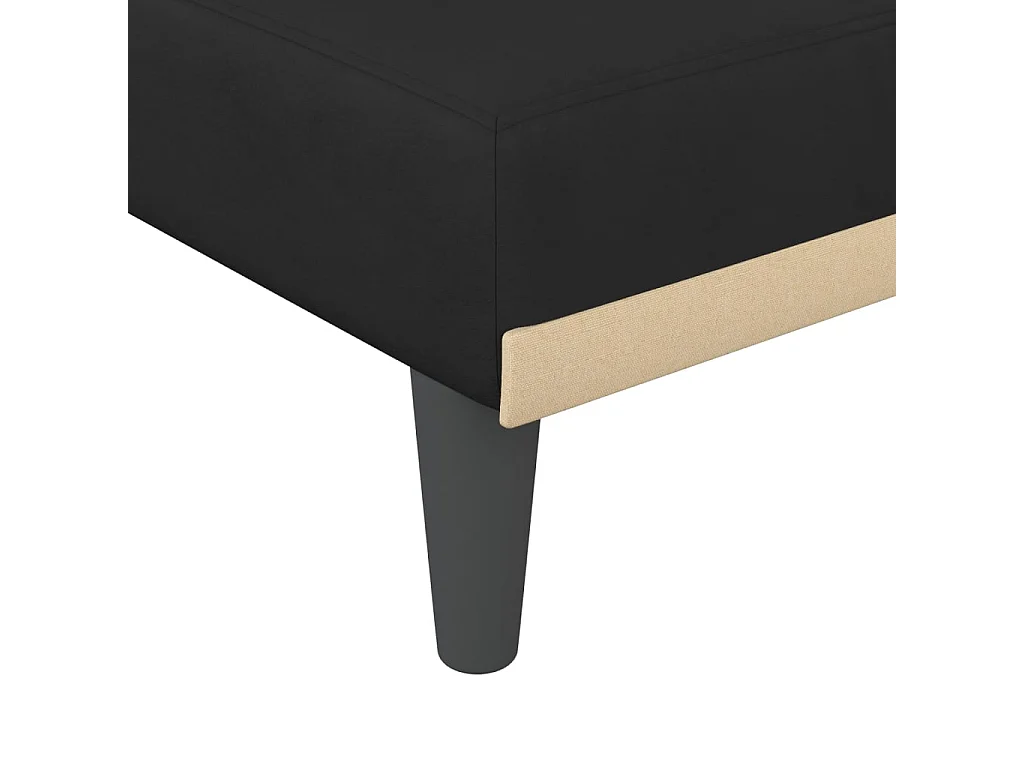 Chaise longue noir velours