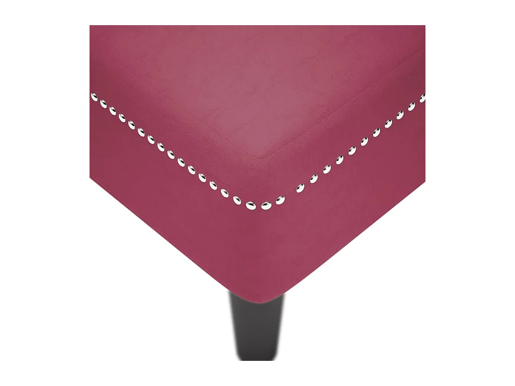 Fauteuil long avec coussin et accoudoir droit rouge bordeaux