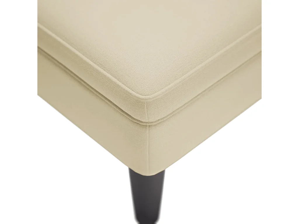 Fauteuil long avec coussin et accoudoir droit crème tissu