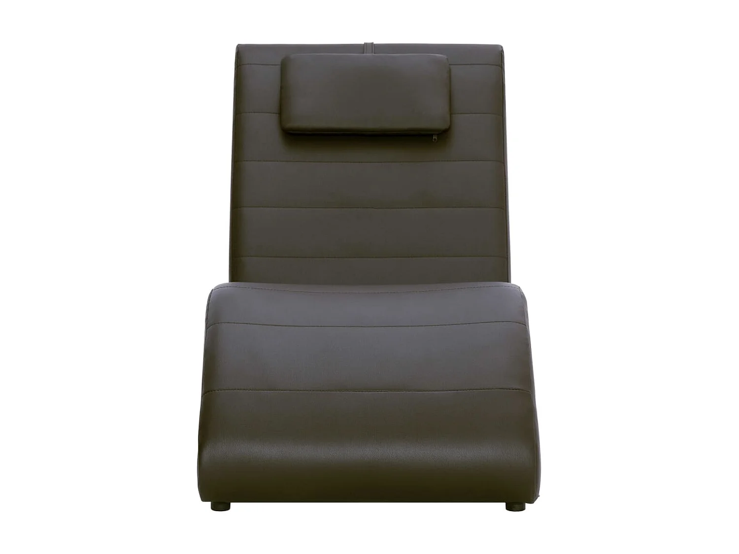 Loungesessel mit Kissen, braunes Kunstleder