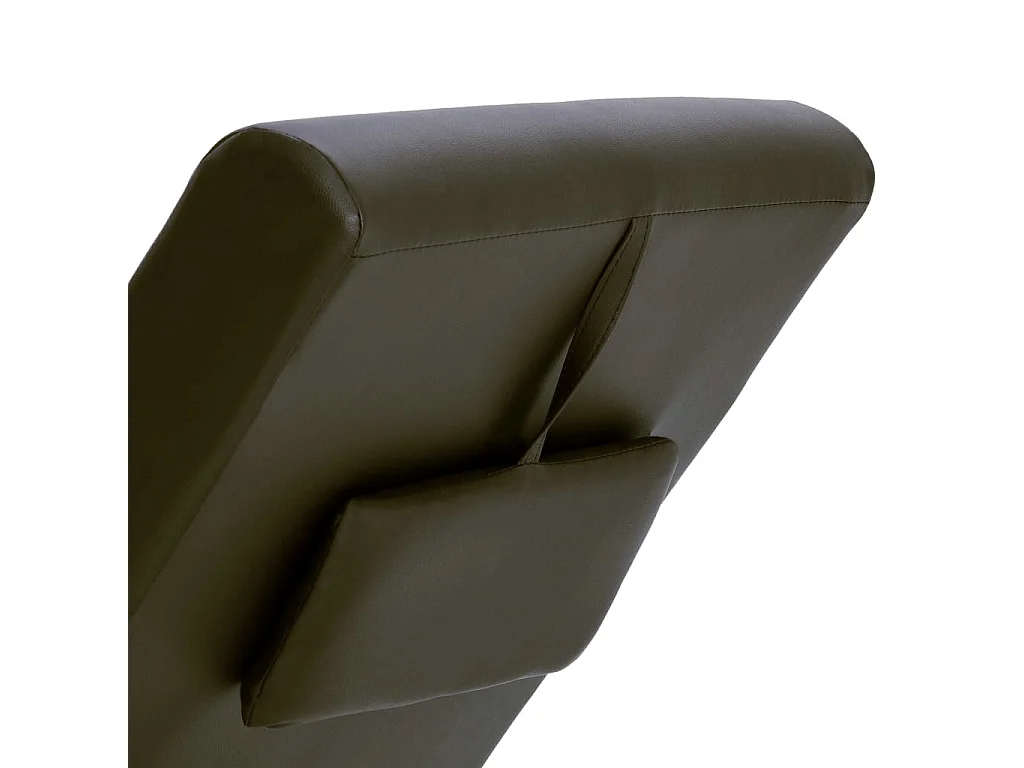 Loungesessel mit Kissen, braunes Kunstleder