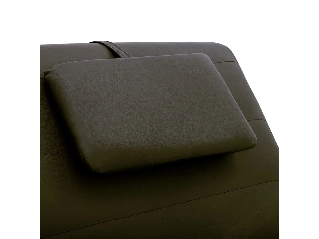 Loungesessel mit Kissen, braunes Kunstleder