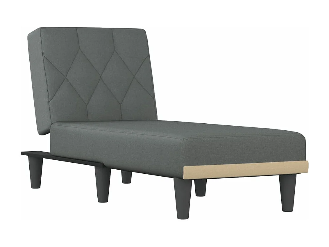 Chaise longue gris foncé tissu