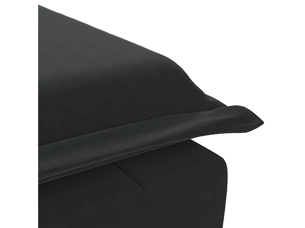 Chaise longue de massage avec traversin noir velours