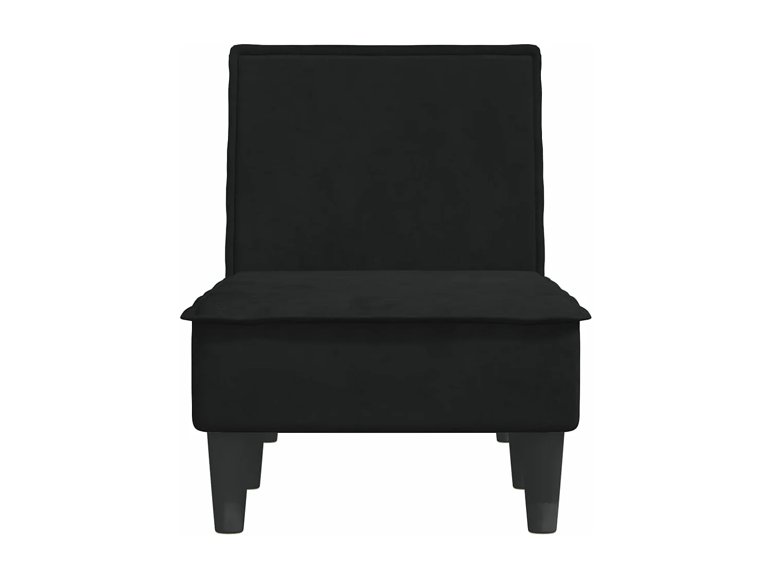 Schwarzer Loungesessel aus Samt