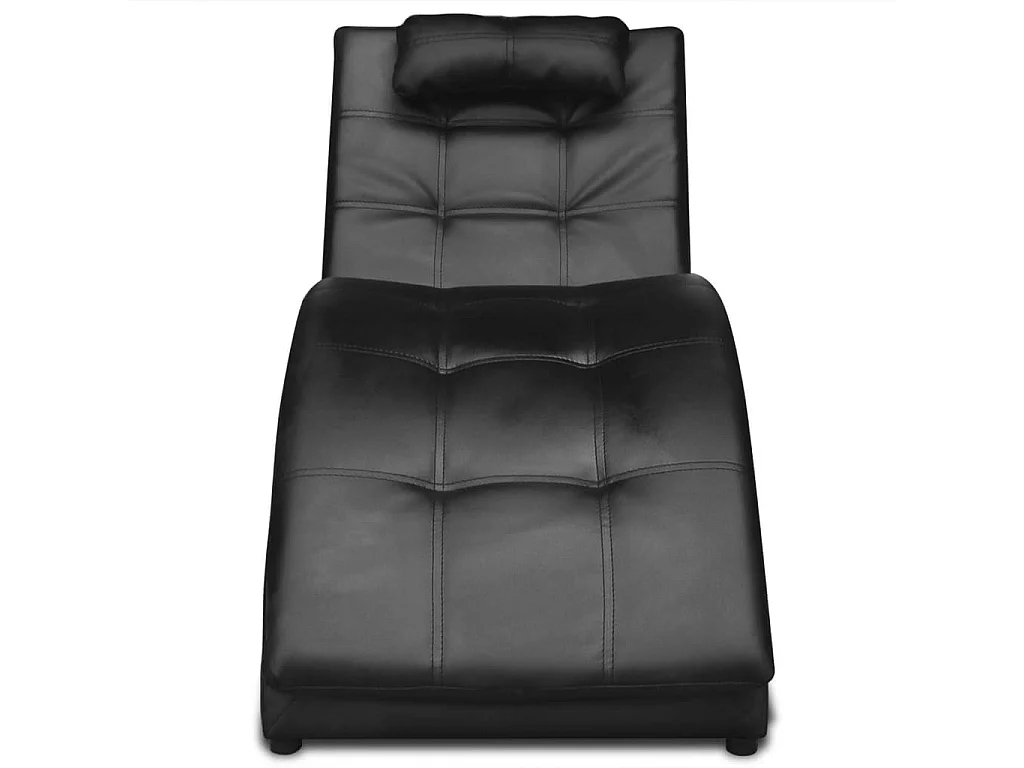 Sillón con cojín Piel sintética negro