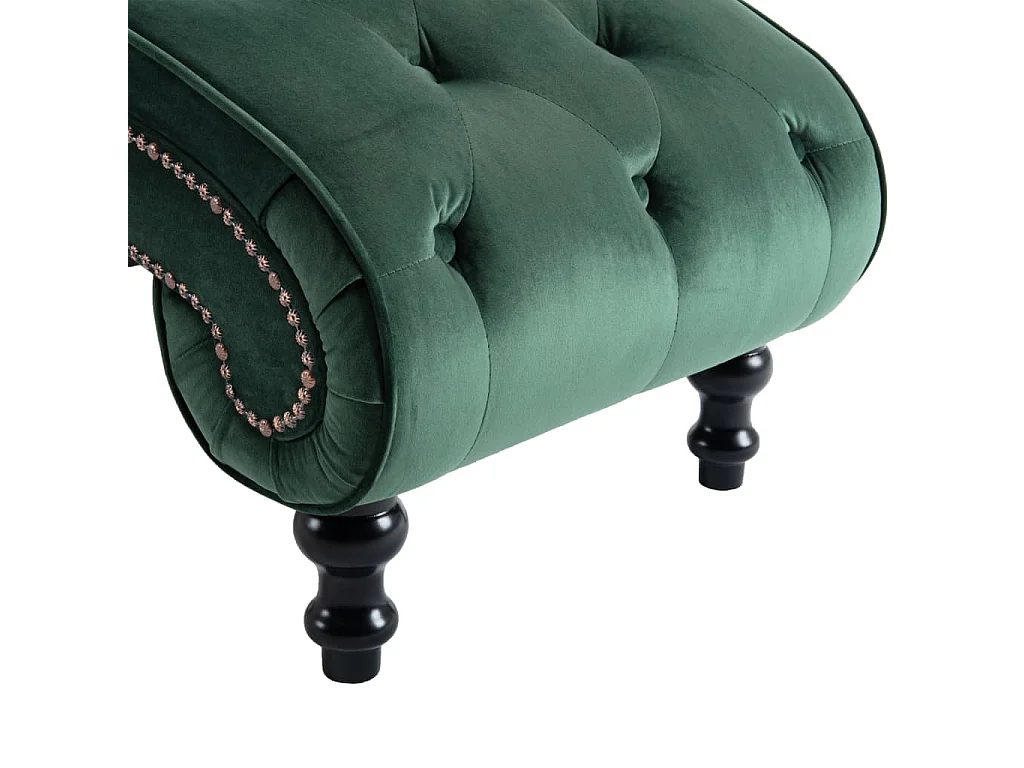 Poltrona lounge in velluto verde