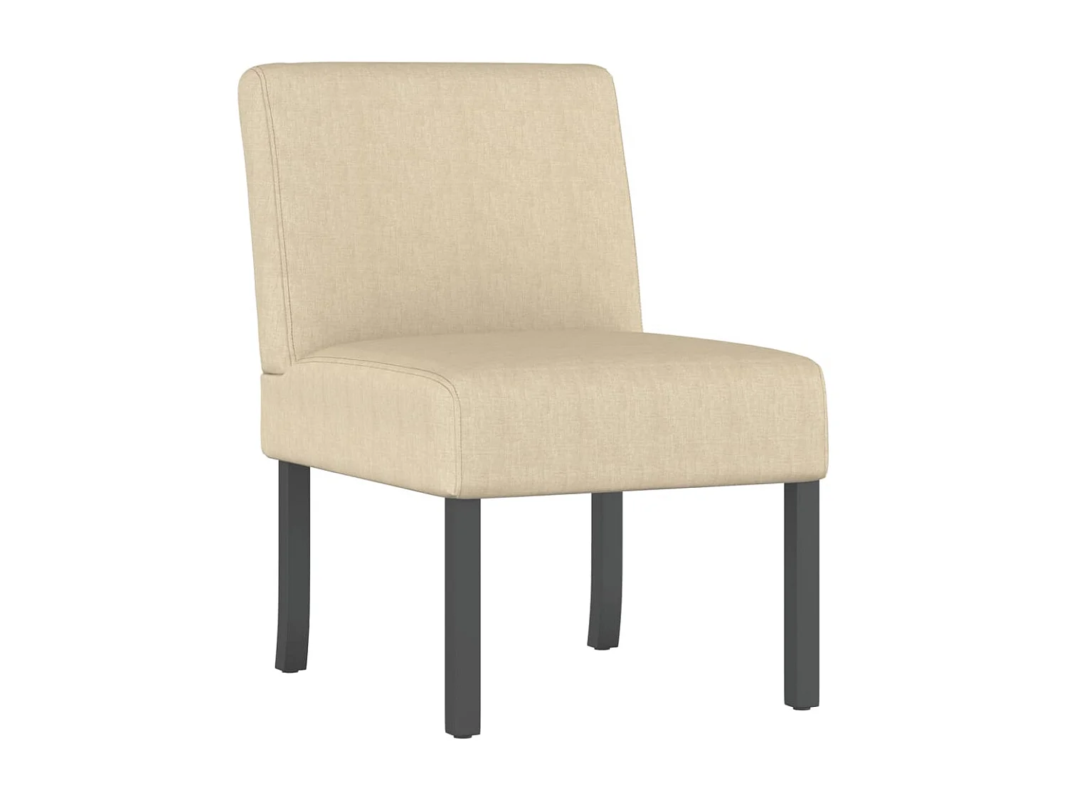 Sillón sin reposabrazos tela crema