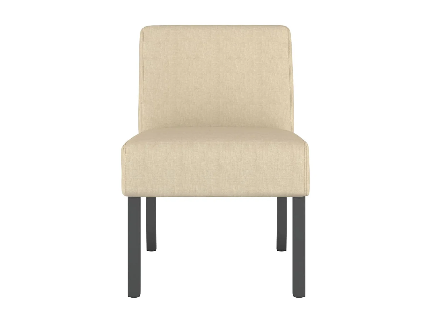 Sillón sin reposabrazos tela crema