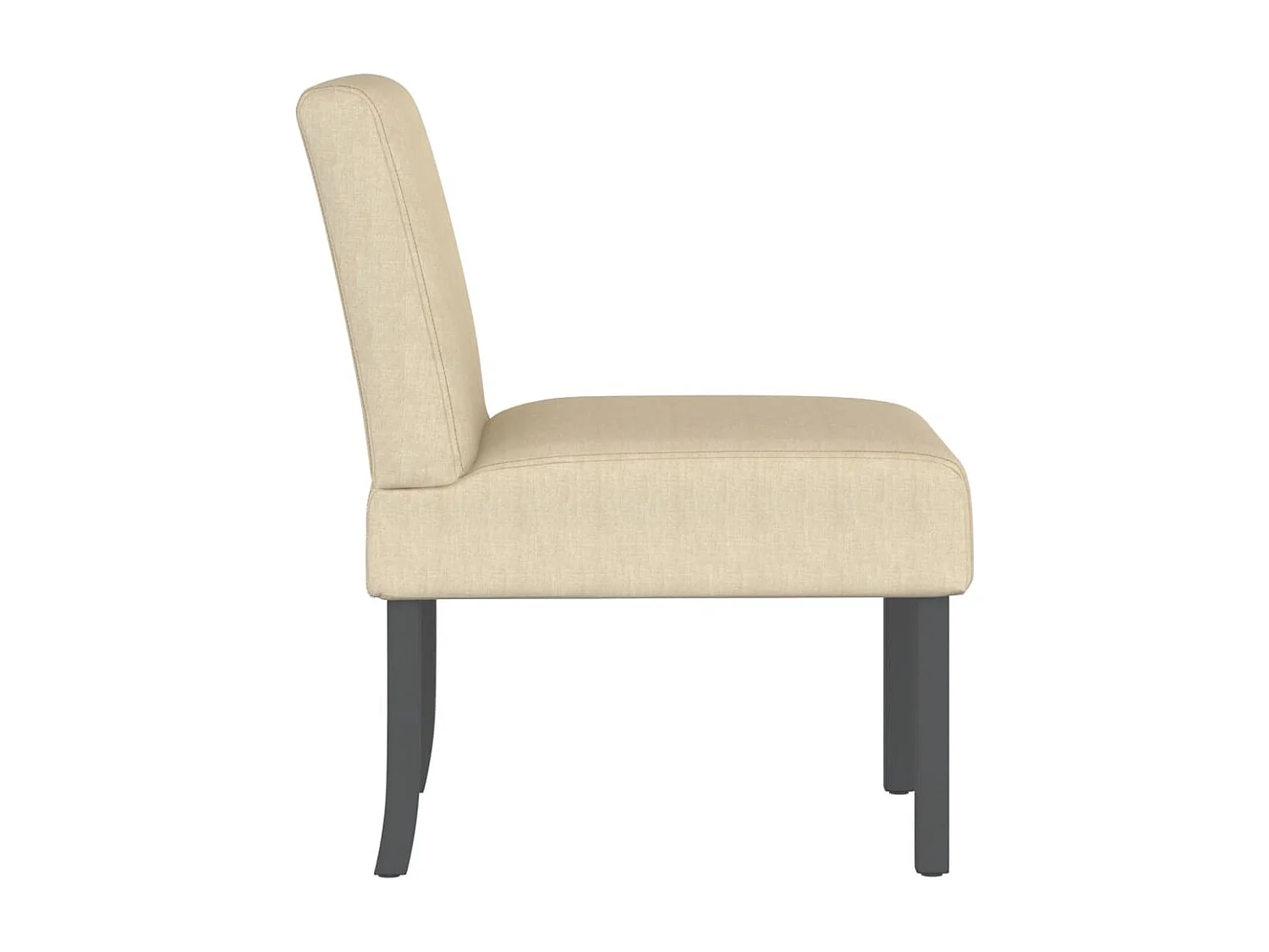 Sillón sin reposabrazos tela crema