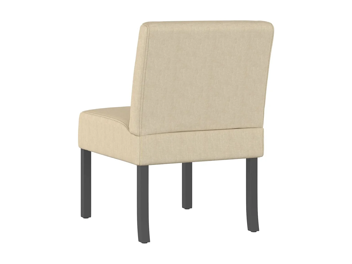 Sillón sin reposabrazos tela crema