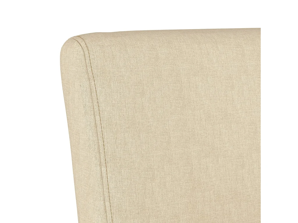 Sillón sin reposabrazos tela crema