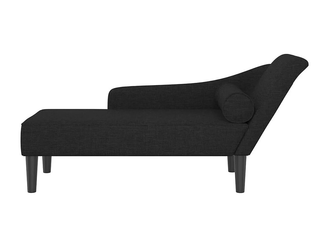 Poltrona lounge con cuscini in tessuto nero