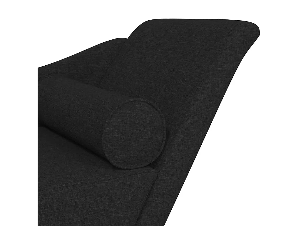 Poltrona lounge con cuscini in tessuto nero