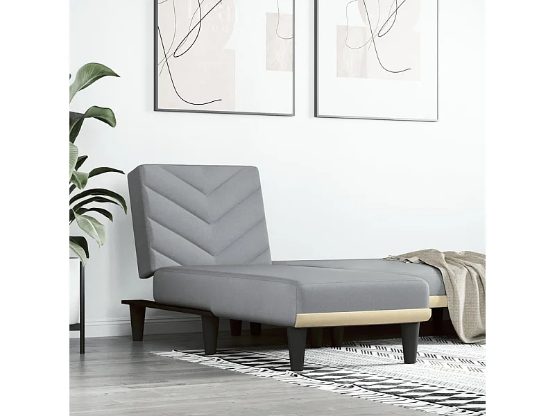 Sillón de tela gris claro