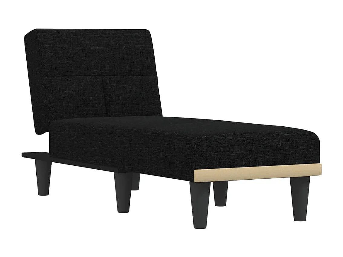 Zwarte stoffen loungestoel