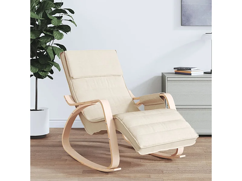 Chaise à bascule Crème Tissu