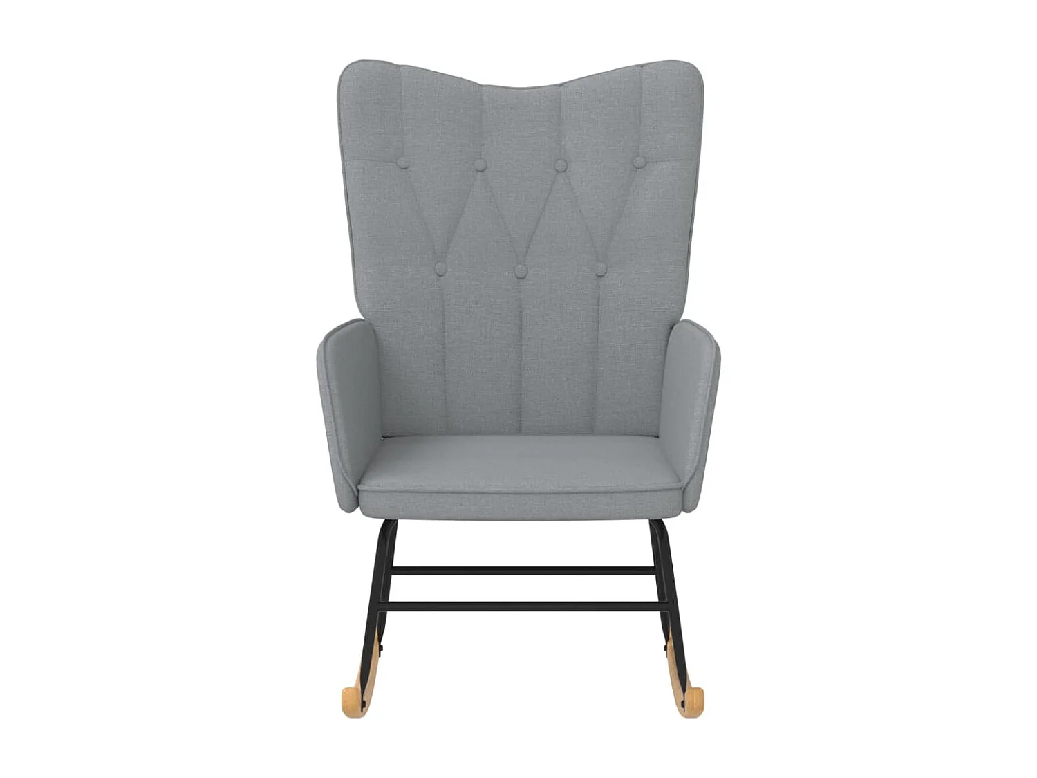 Chaise à bascule Gris clair Tissu