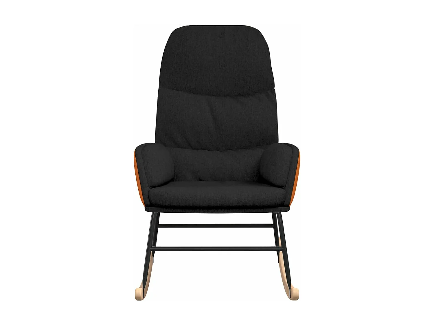 Chaise à bascule Noir Tissu