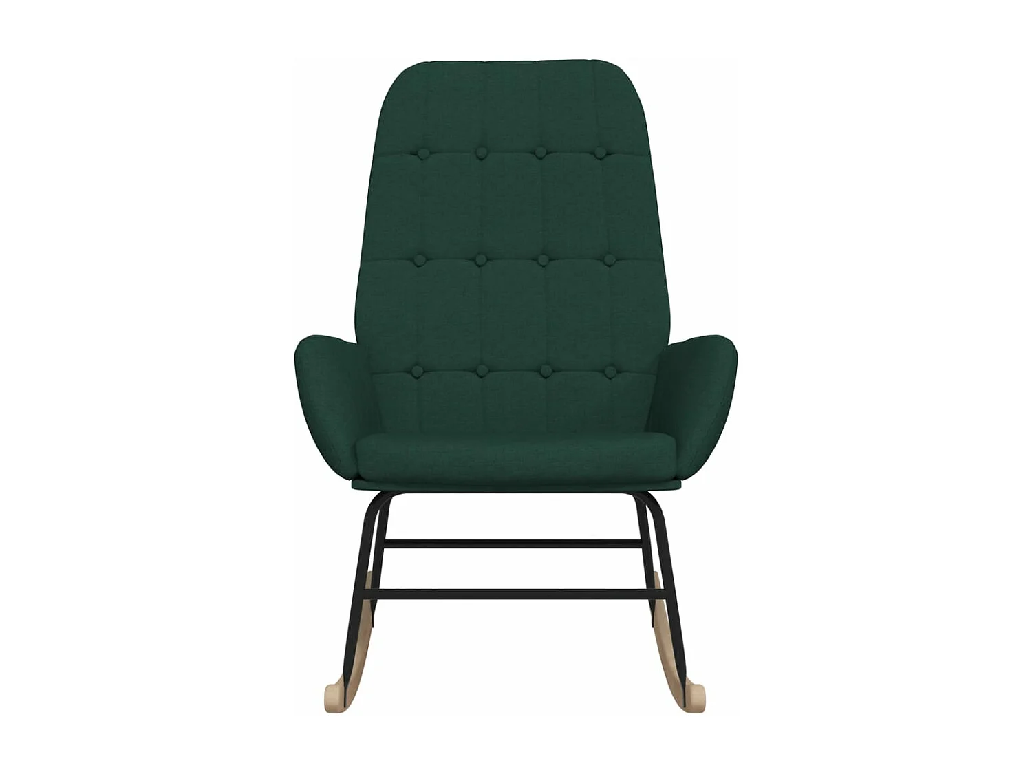 Sedia a dondolo Tessuto verde scuro