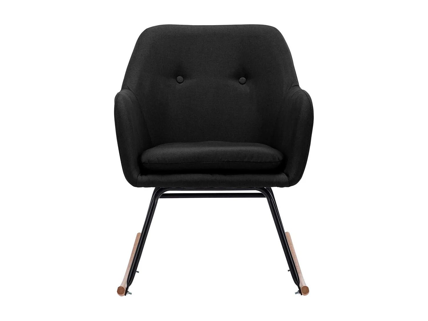 Chaise à bascule Noir Tissu