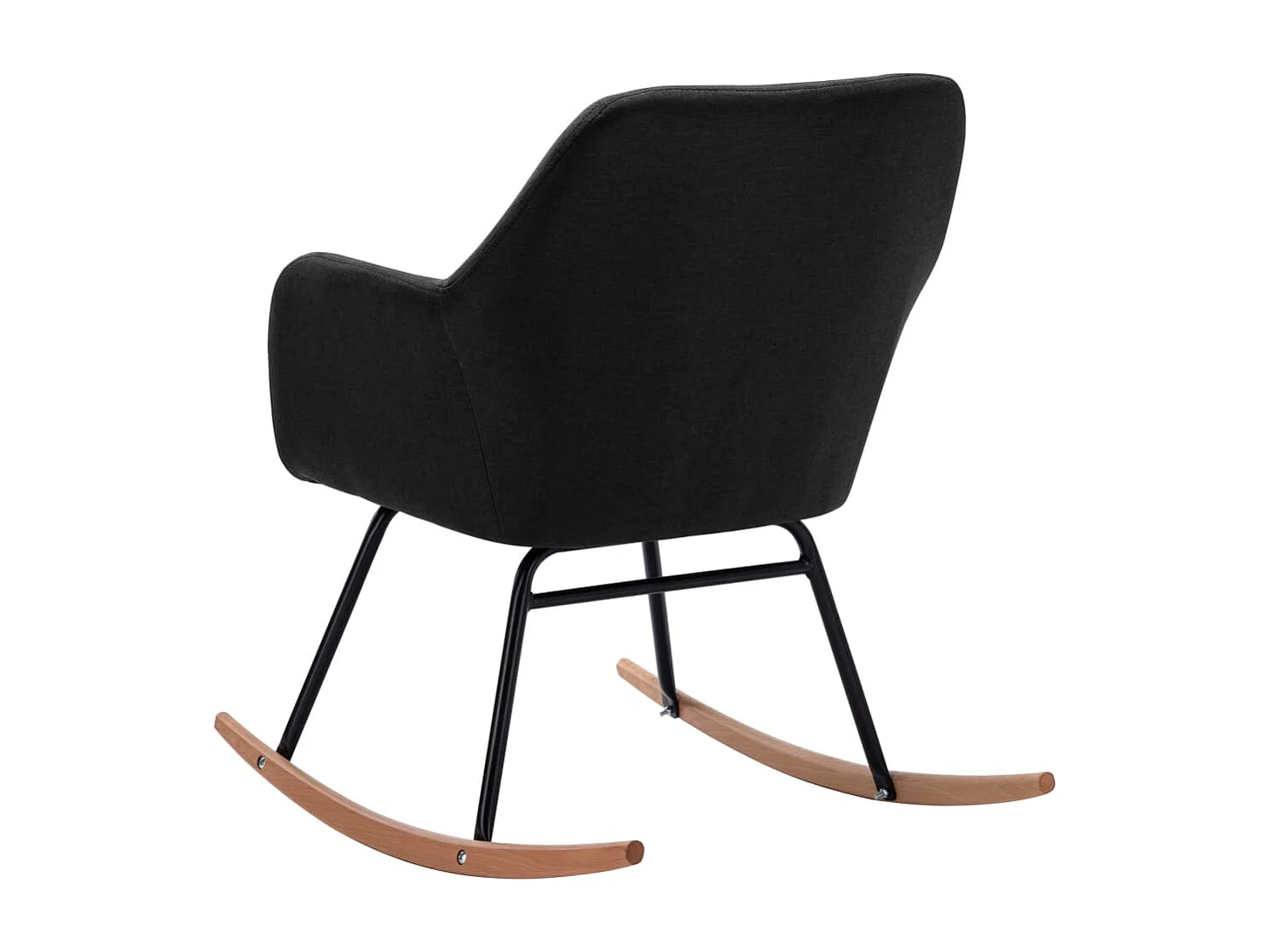 Chaise à bascule Noir Tissu