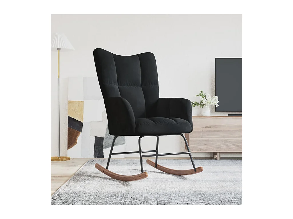 Chaise à bascule Noir Velours