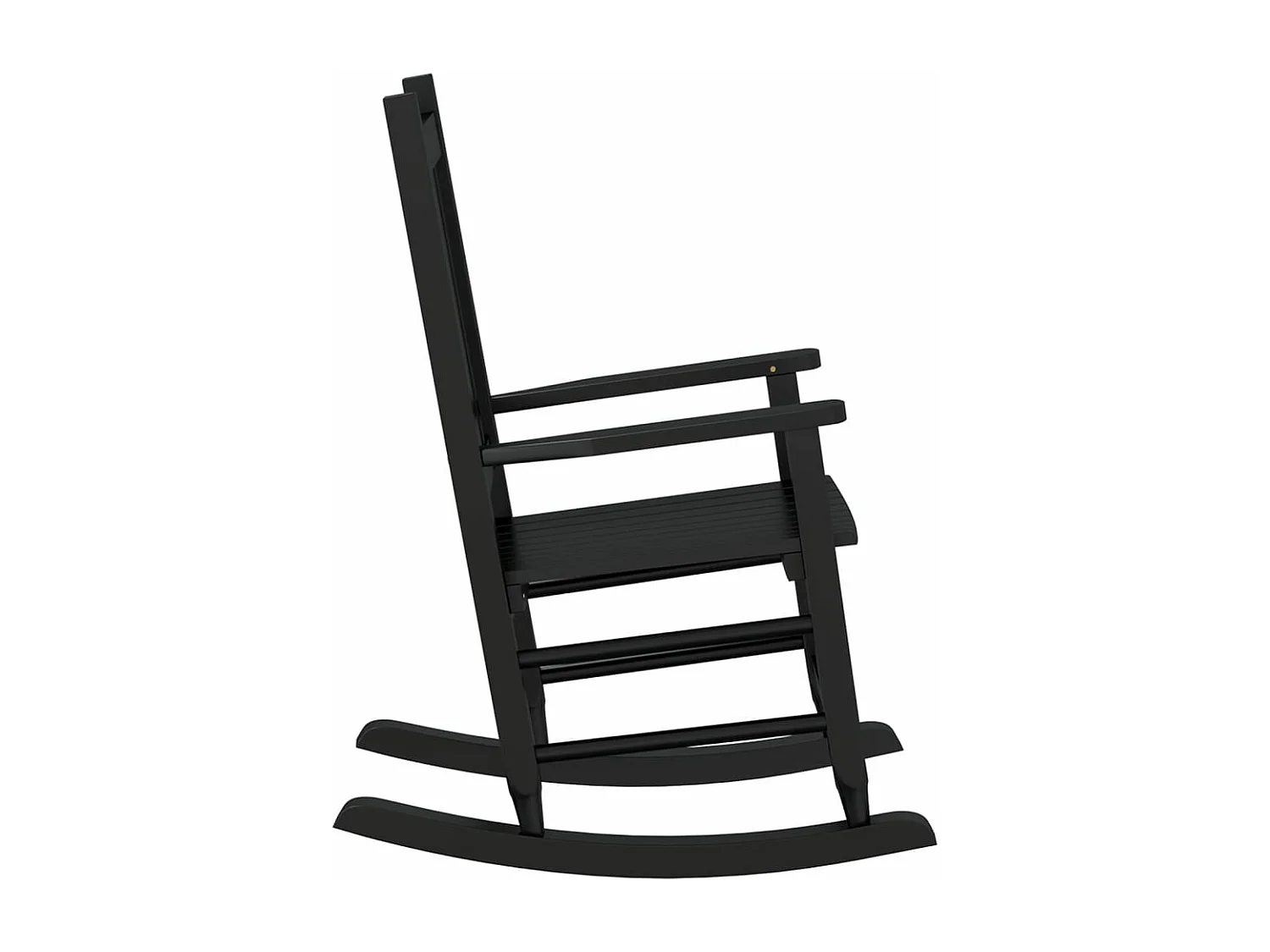 Chaise à bascule enfants noir bois de peuplier massif