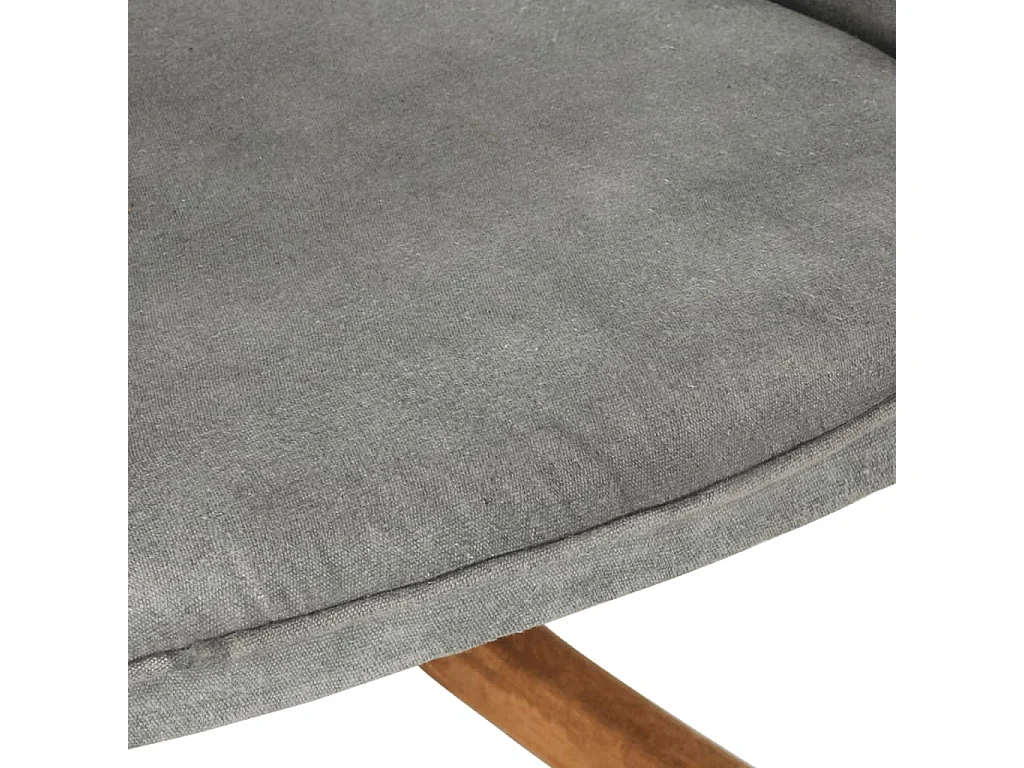 Chaise à bascule gris vintage toile