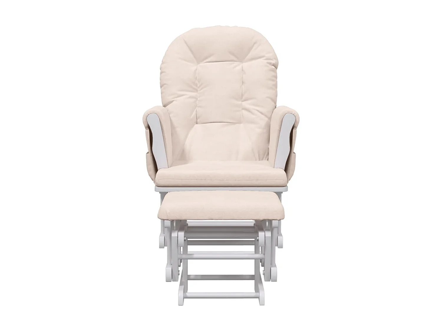 Chaise berçante avec repose-pied Rose clair Tissu