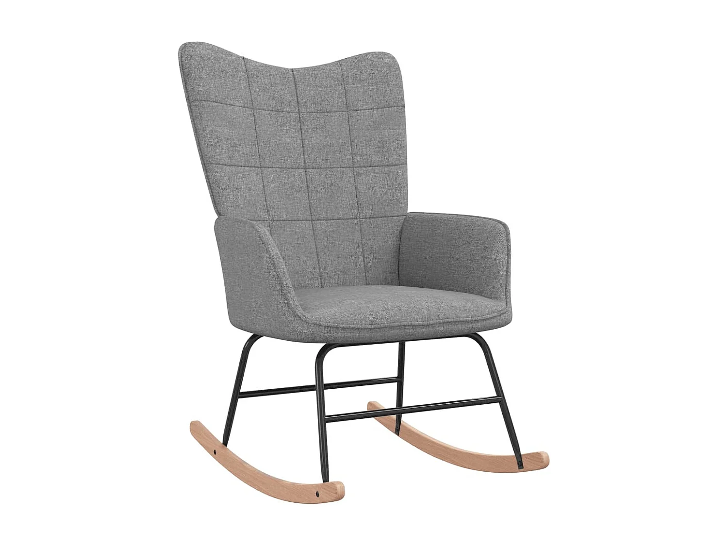 Chaise à bascule Gris clair Tissu