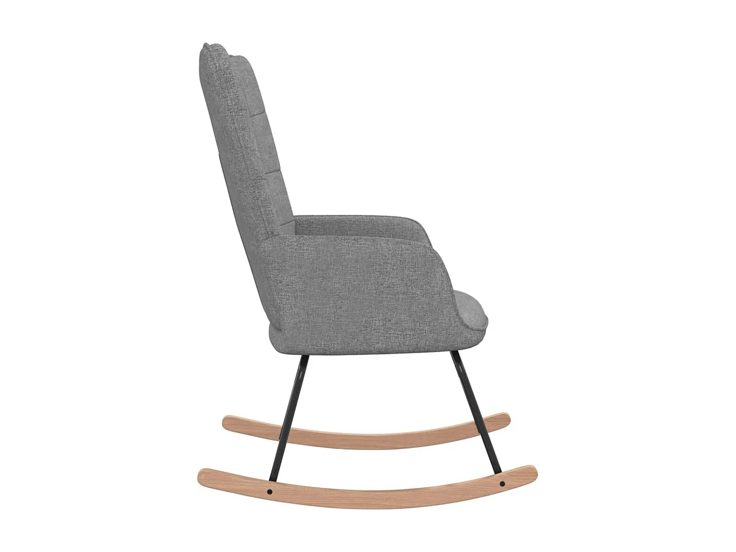 Chaise à bascule Gris clair Tissu