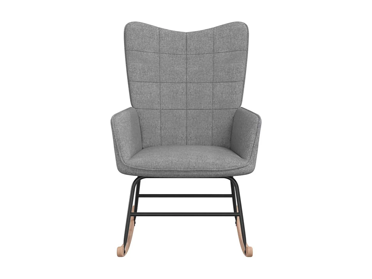 Cadeira de balanço Tecido cinza claro