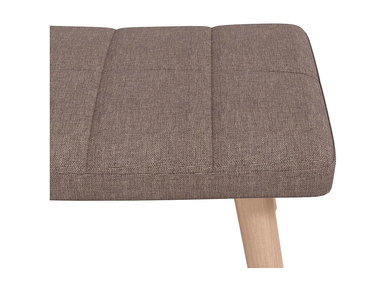 Chaise à bascule avec tabouret Taupe Tissu