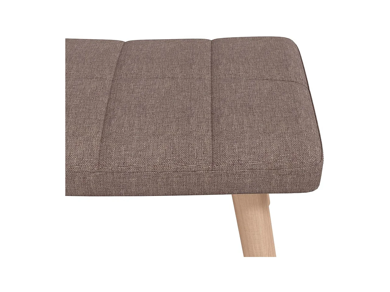 Schommelstoel met kruk Taupe Stof