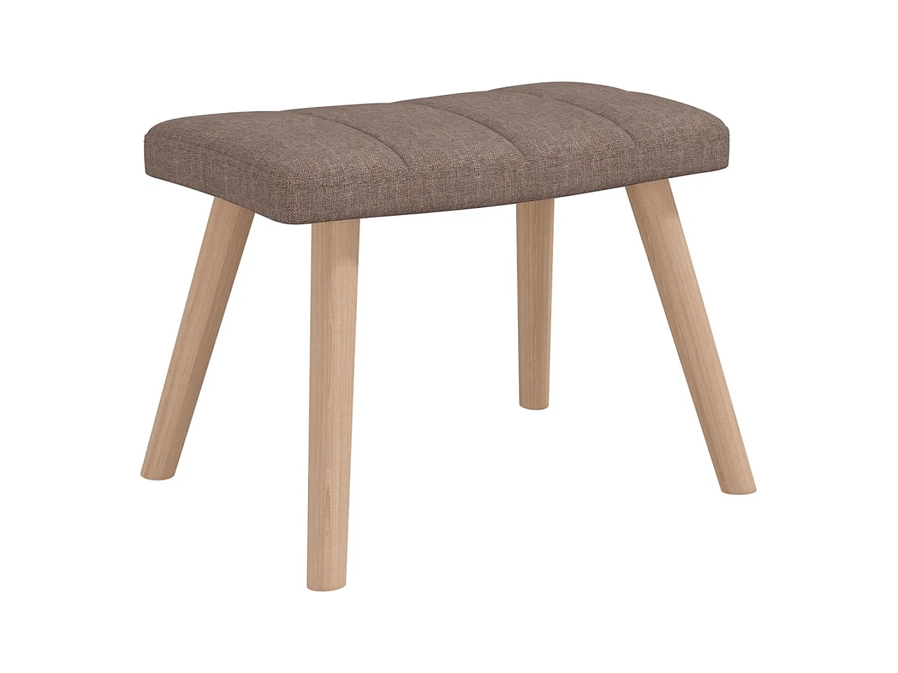 Schommelstoel met kruk Taupe Stof