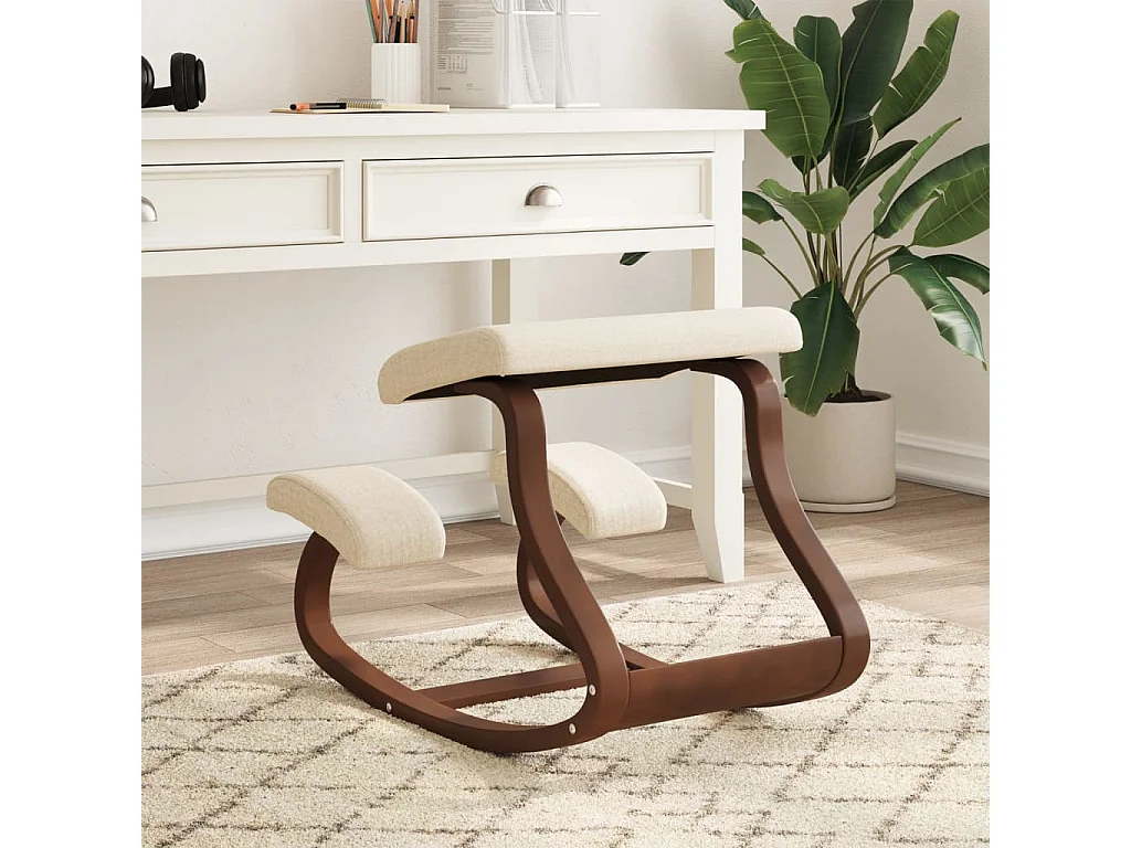 Sedia inginocchiata crema 48x71x51 cm multistrato di betulla