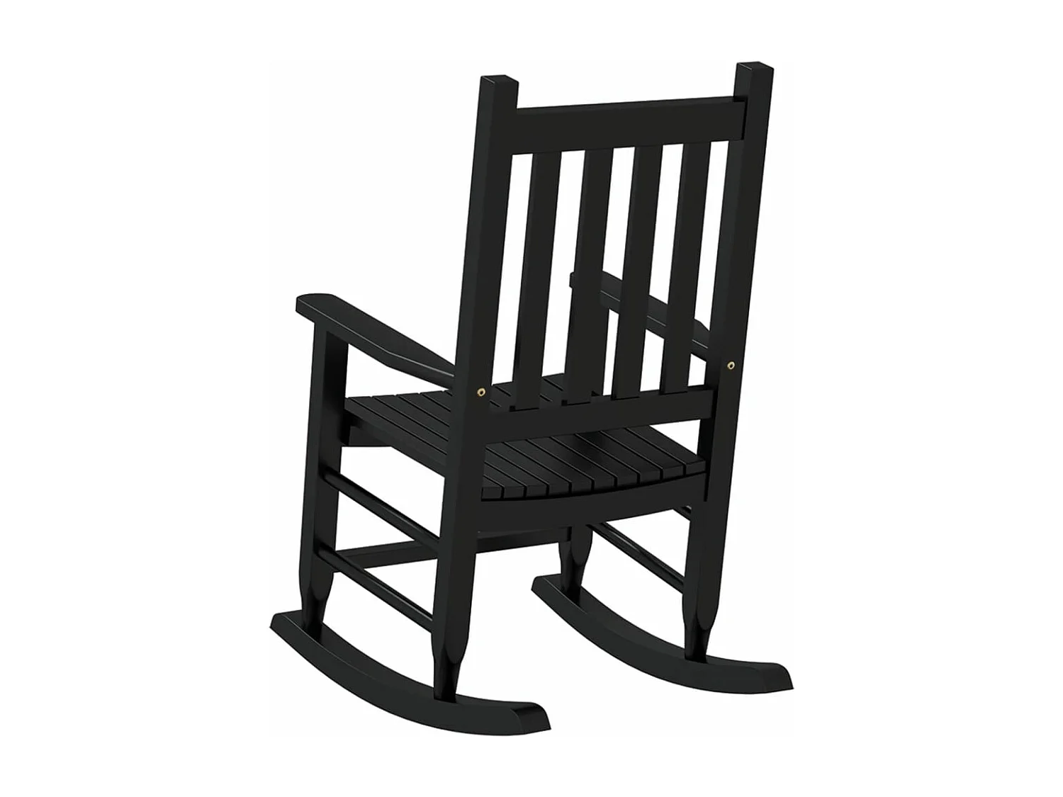 Juego de 2 mecedoras infantiles de madera maciza de álamo negro