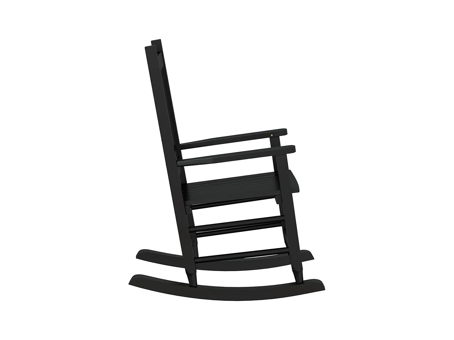 Kinderschaukelstühle 2er-Set aus schwarzem Pappelholz