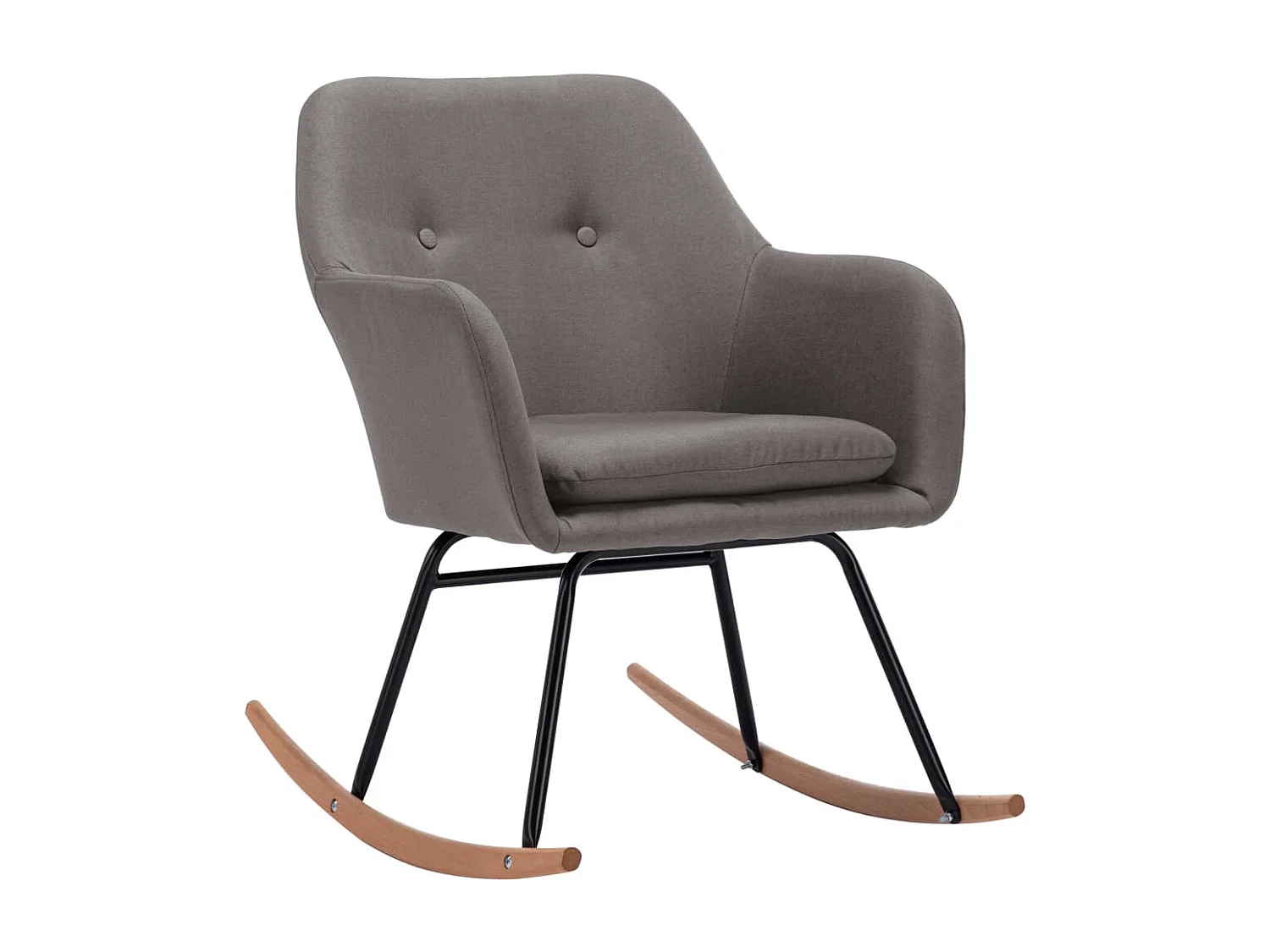 Chaise à bascule Gris clair Tissu