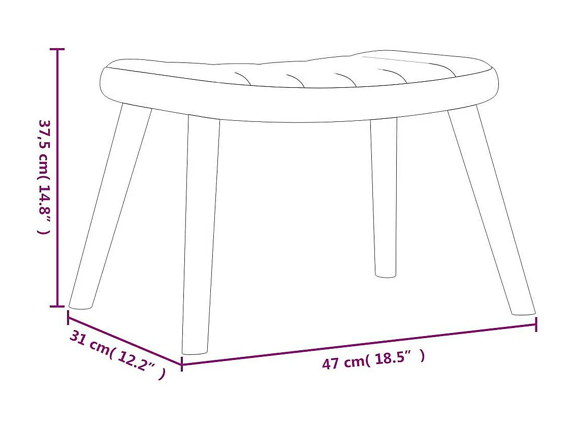 Schaukelstuhl mit Fußstütze Hellgrauer Samt