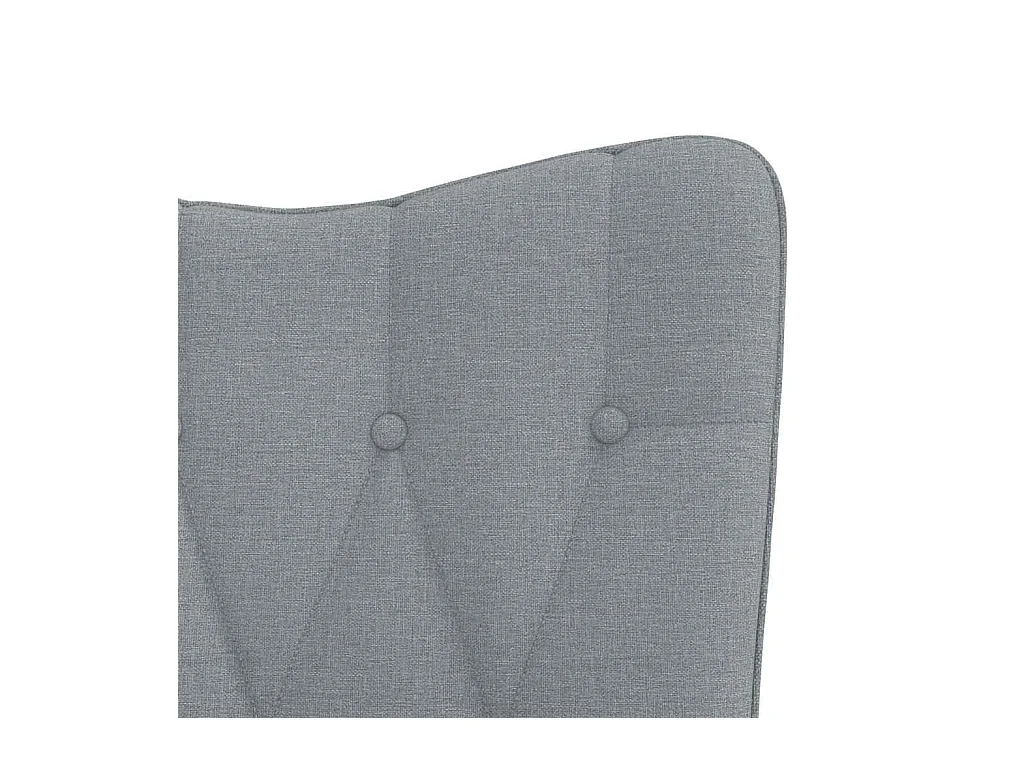 Chaise à bascule avec tabouret Gris clair Tissu
