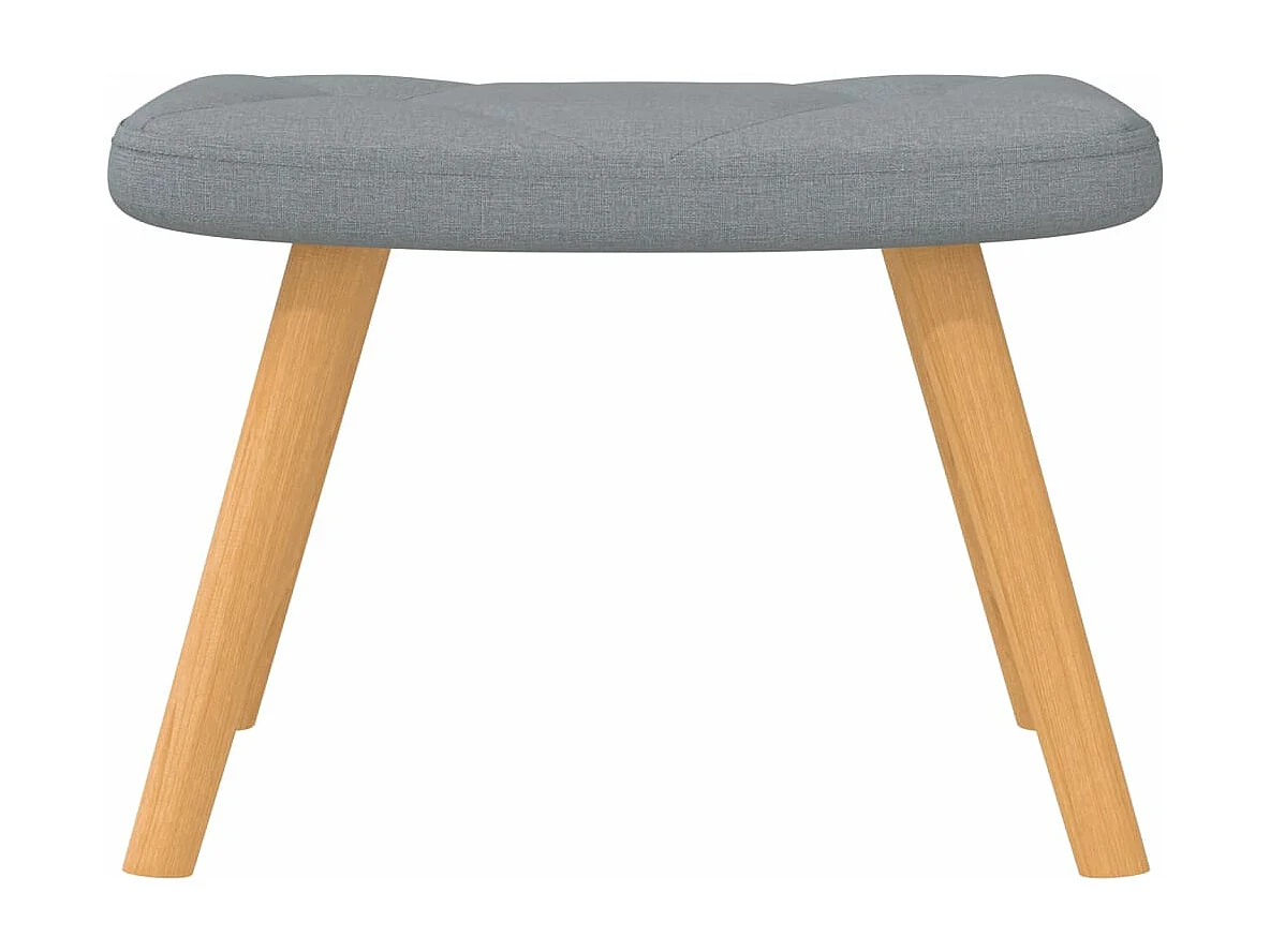Chaise à bascule avec tabouret Gris clair Tissu