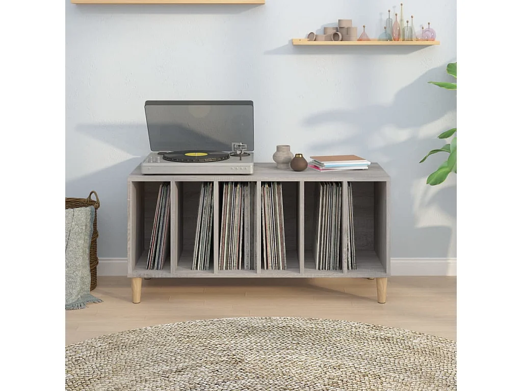 Armoire à disques sonoma gris 100x38x48 cm bois d'ingénierie