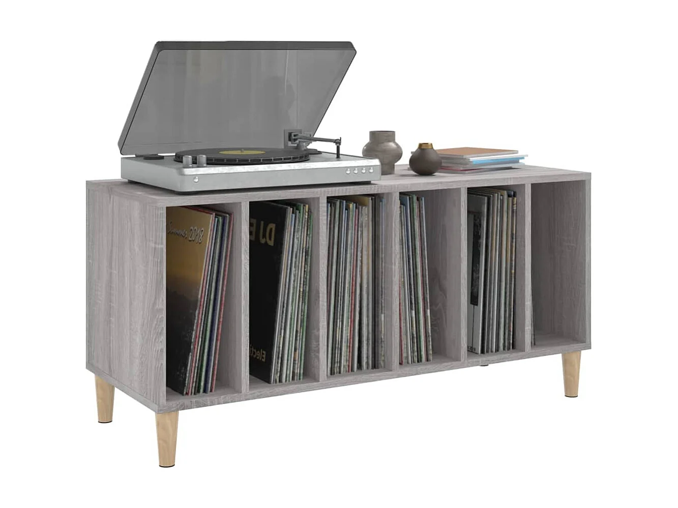Armoire à disques sonoma gris 100x38x48 cm bois d'ingénierie