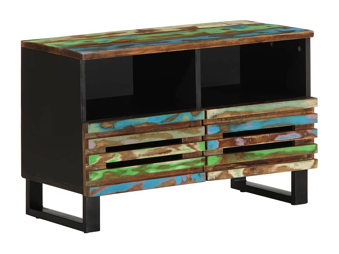 Meuble TV 70x34x46 cm bois d'acacia massif