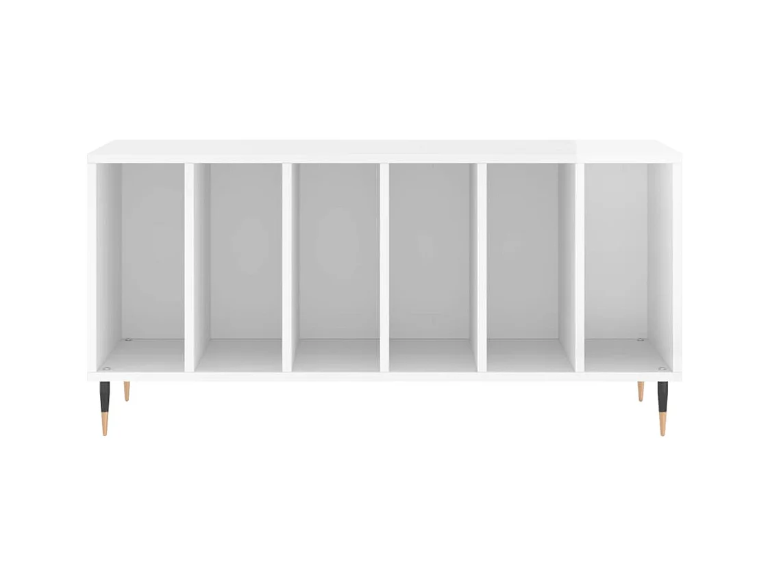 Armoire à disques blanc brillant 100x38x48 cm bois d'ingénierie