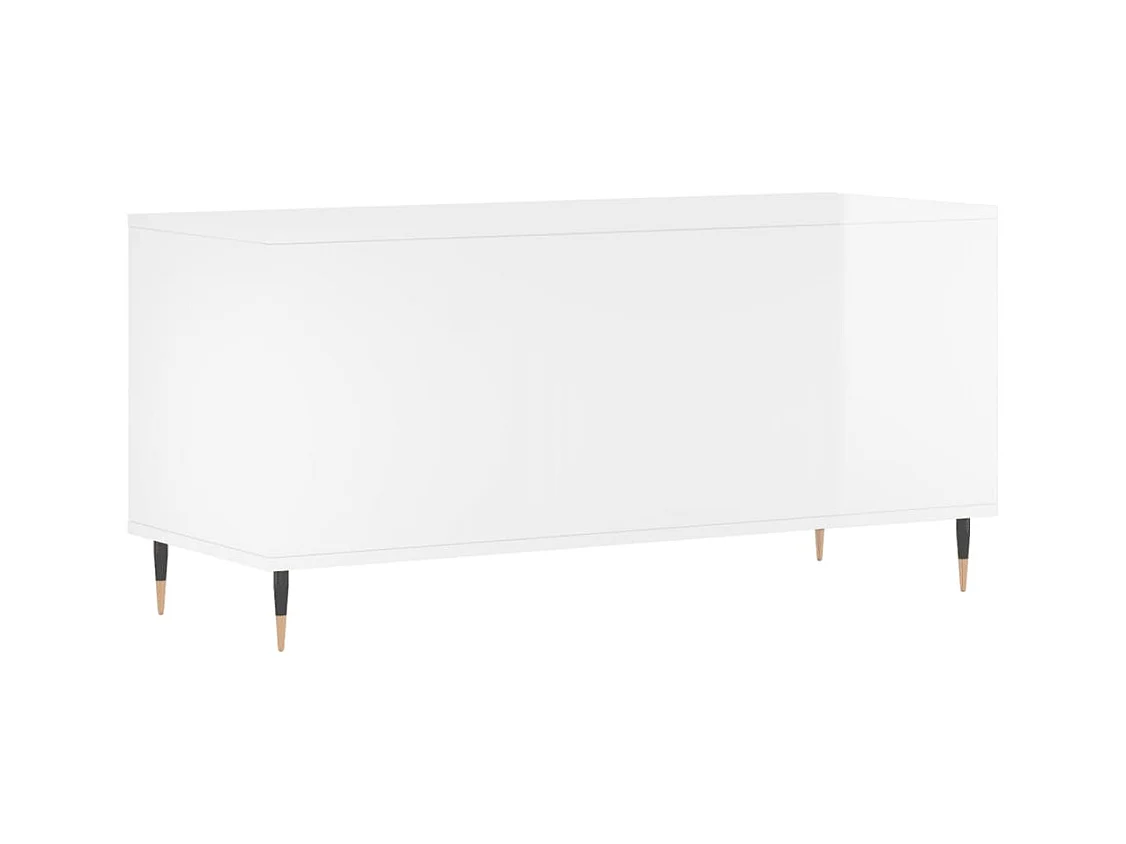 Armoire à disques blanc brillant 100x38x48 cm bois d'ingénierie