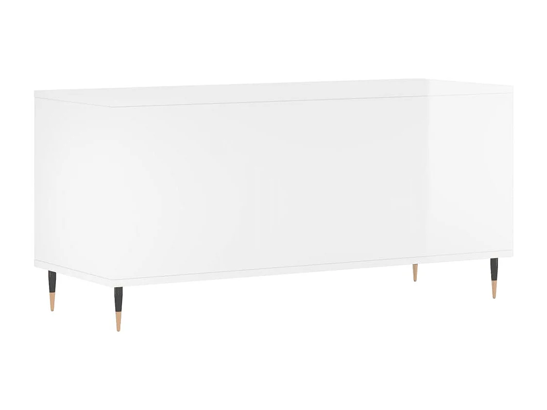 Armoire à disques blanc brillant 100x38x48 cm bois d'ingénierie